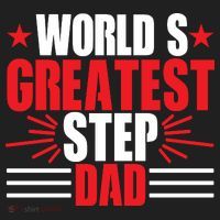 Father's Day Gift, World's Greatest Step Dad Plus Size Shirts For Dad Son Family Hat thumb 2