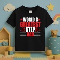 Father's Day Gift, World's Greatest Step Dad Plus Size Shirts For Dad Son Family Toddler T-Shirt thumb 3