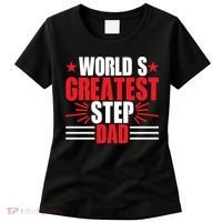 Father's Day Gift, World's Greatest Step Dad Plus Size Shirts For Dad Son Family Women's T-Shirt thumb 0