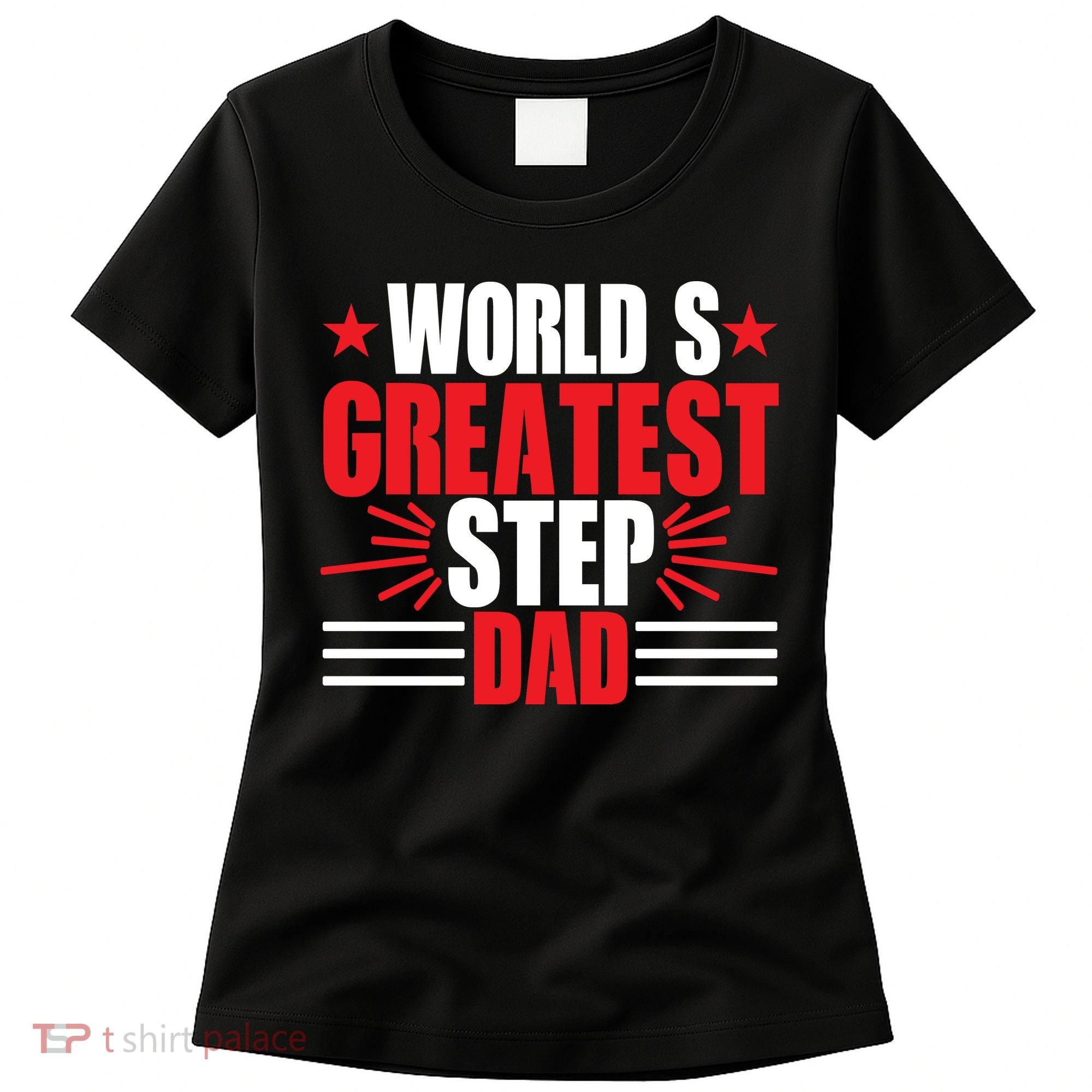 Father's Day Gift, World's Greatest Step Dad Plus Size Shirts For Dad Son Family Women's T-Shirt