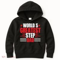 Father's Day Gift, World's Greatest Step Dad Plus Size Shirts For Dad Son Family Kids Hoodie thumb 0