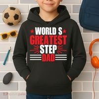 Father's Day Gift, World's Greatest Step Dad Plus Size Shirts For Dad Son Family Kids Hoodie thumb 2