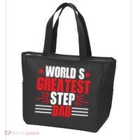 Father's Day Gift, World's Greatest Step Dad Plus Size Shirts For Dad Son Family Tote Bag thumb 3