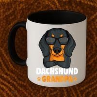 Funny Dachshund Grandpa Cute Weiner Dog Best Gift Coffee Mug thumb 2