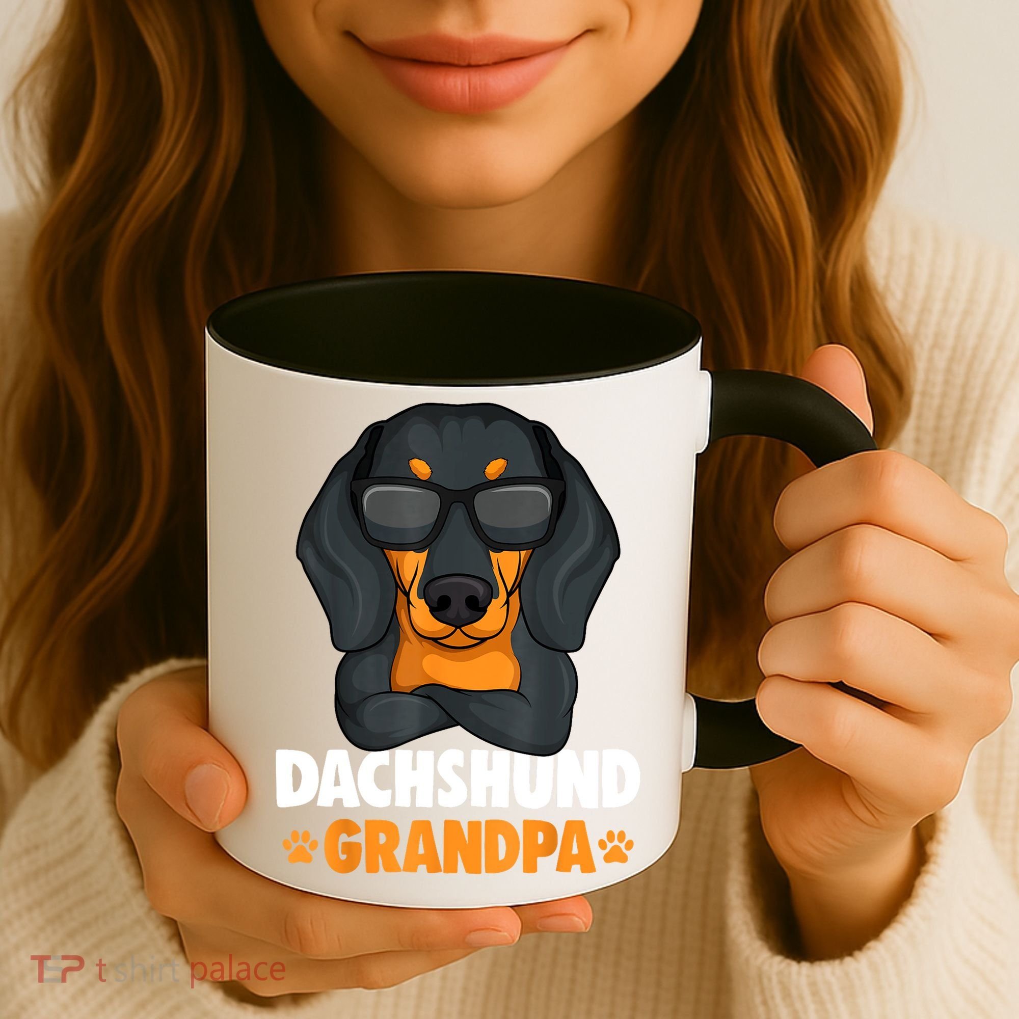 Funny Dachshund Grandpa Cute Weiner Dog Best Gift Coffee Mug