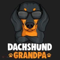 Funny Dachshund Grandpa Cute Weiner Dog Best Gift Golf Towel thumb 3