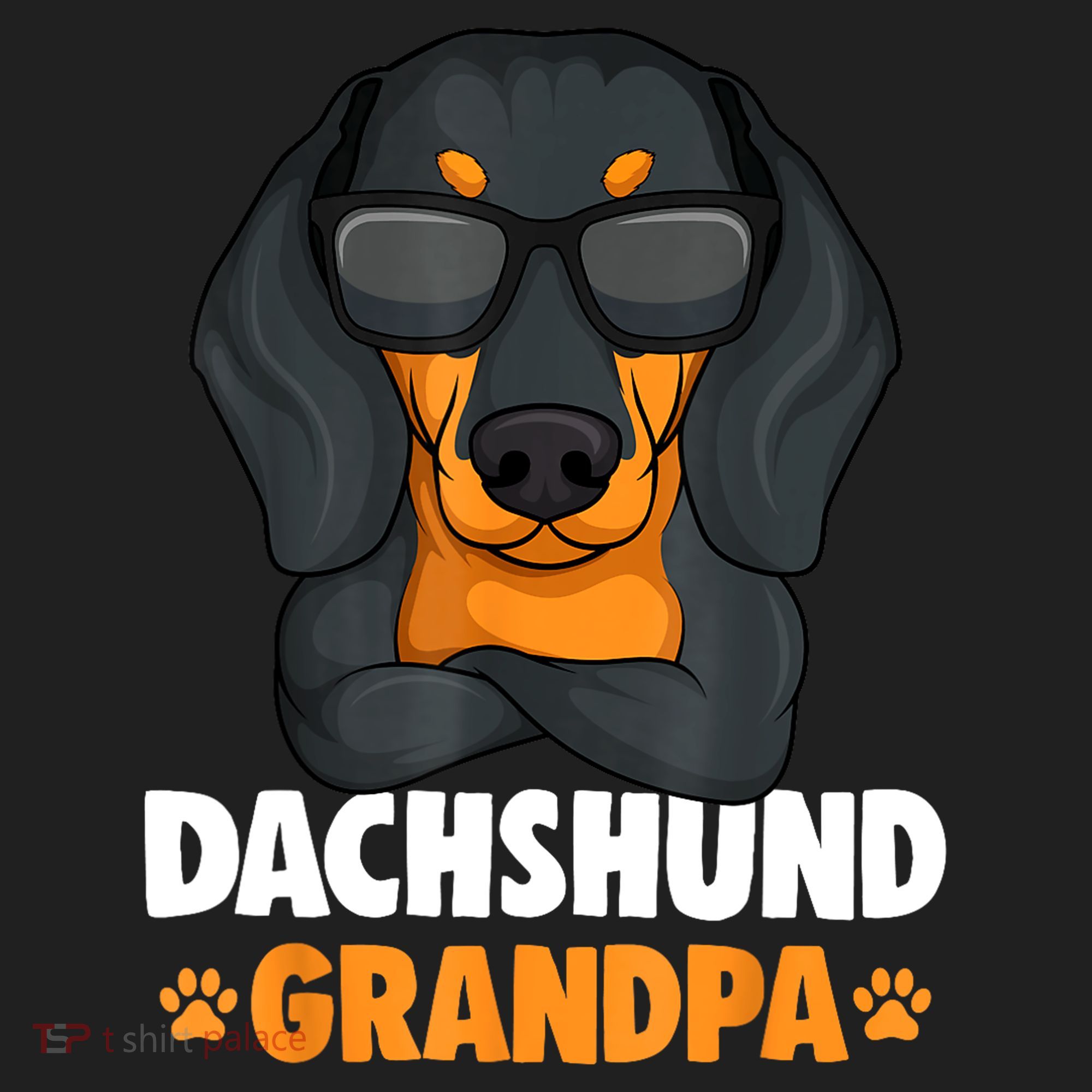 Funny Dachshund Grandpa Cute Weiner Dog Best Gift Golf Towel