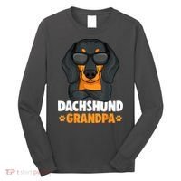 Funny Dachshund Grandpa Cute Weiner Dog Best Gift Long Sleeve Shirt thumb 0