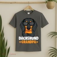 Funny Dachshund Grandpa Cute Weiner Dog Best Gift T-Shirt thumb 2