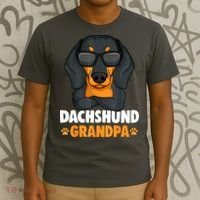 Funny Dachshund Grandpa Cute Weiner Dog Best Gift T-Shirt thumb 3