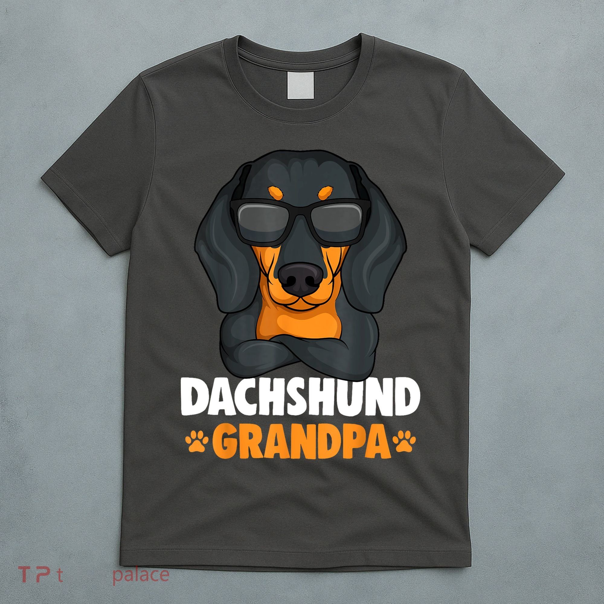 Funny Dachshund Grandpa Cute Weiner Dog Best Gift T-Shirt