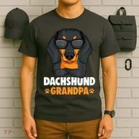 Funny Dachshund Grandpa Cute Weiner Dog Best Gift T-Shirt thumb 6