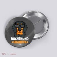 Funny Dachshund Grandpa Cute Weiner Dog Best Gift Button thumb 0