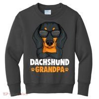 Funny Dachshund Grandpa Cute Weiner Dog Best Gift Kids Sweatshirt thumb 0