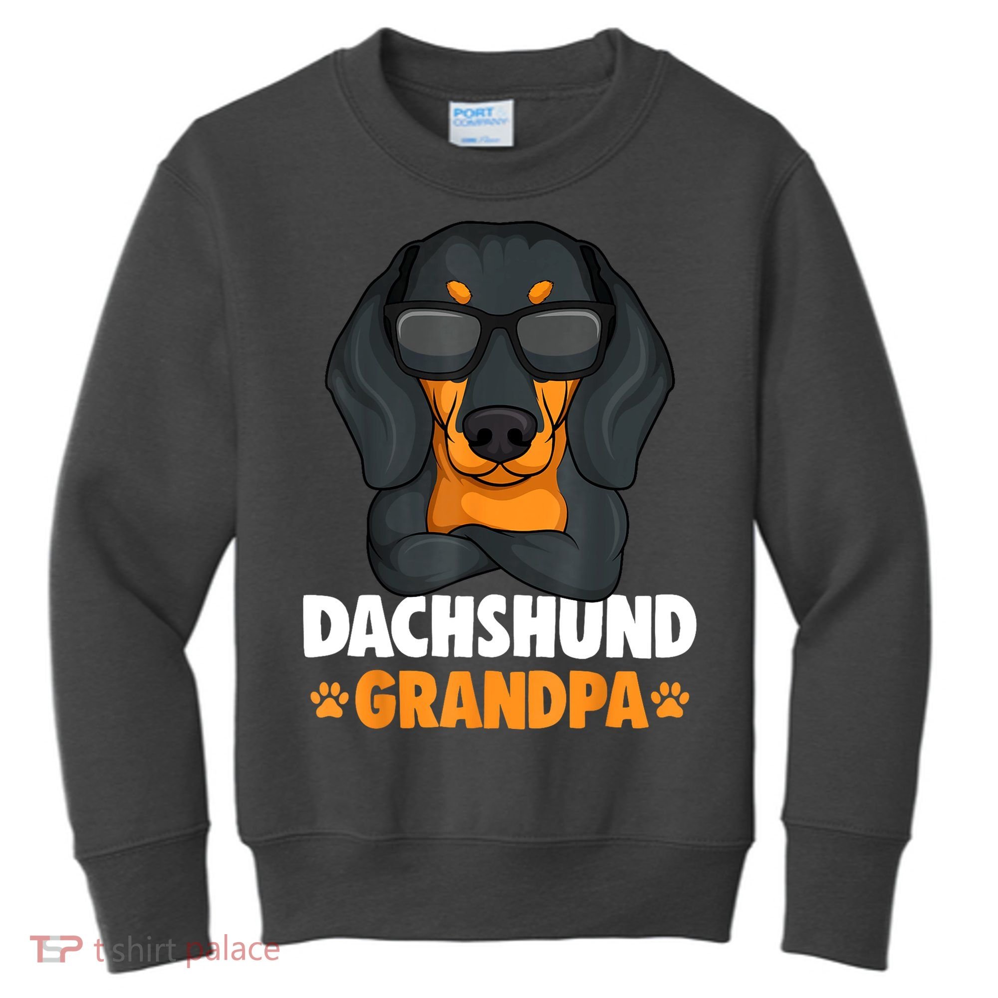 Funny Dachshund Grandpa Cute Weiner Dog Best Gift Kids Sweatshirt