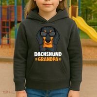 Funny Dachshund Grandpa Cute Weiner Dog Best Gift Kids Hoodie thumb 3