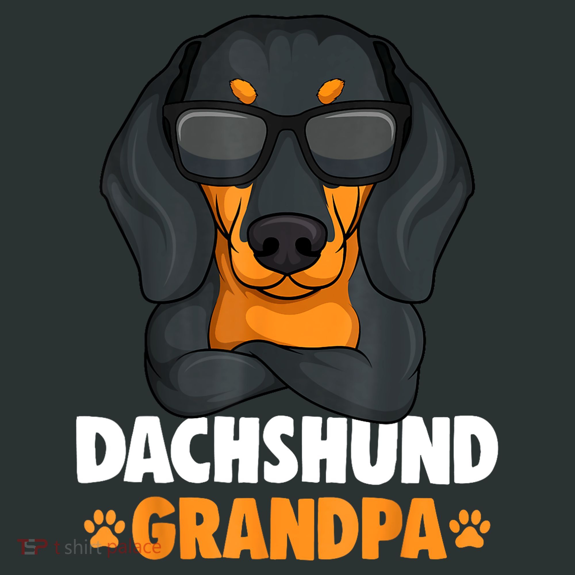 Funny Dachshund Grandpa Cute Weiner Dog Best Gift Kids Long Sleeve Shirt
