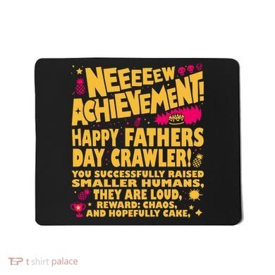 Fathers Day Gamer Dad Achievement Funny Lit RPG Gift Mousepad