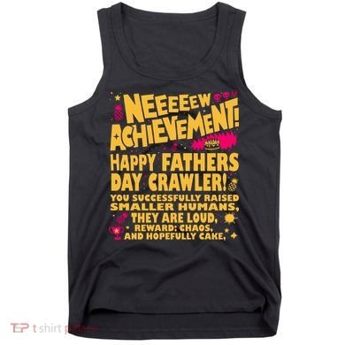 Fathers Day Gamer Dad Achievement Funny Lit RPG Gift Tank Top