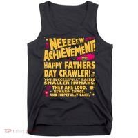 Fathers Day Gamer Dad Achievement Funny Lit RPG Gift Tank Top thumb 0
