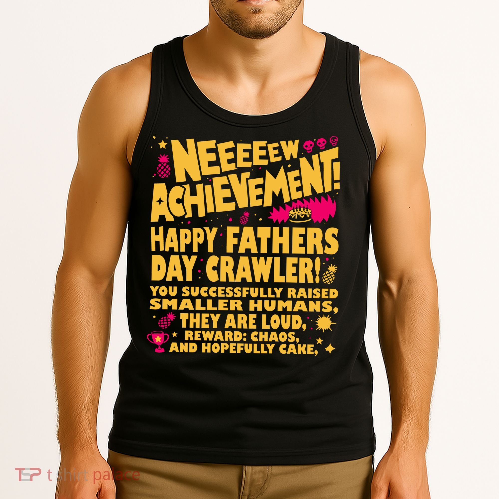 Fathers Day Gamer Dad Achievement Funny Lit RPG Gift Tank Top