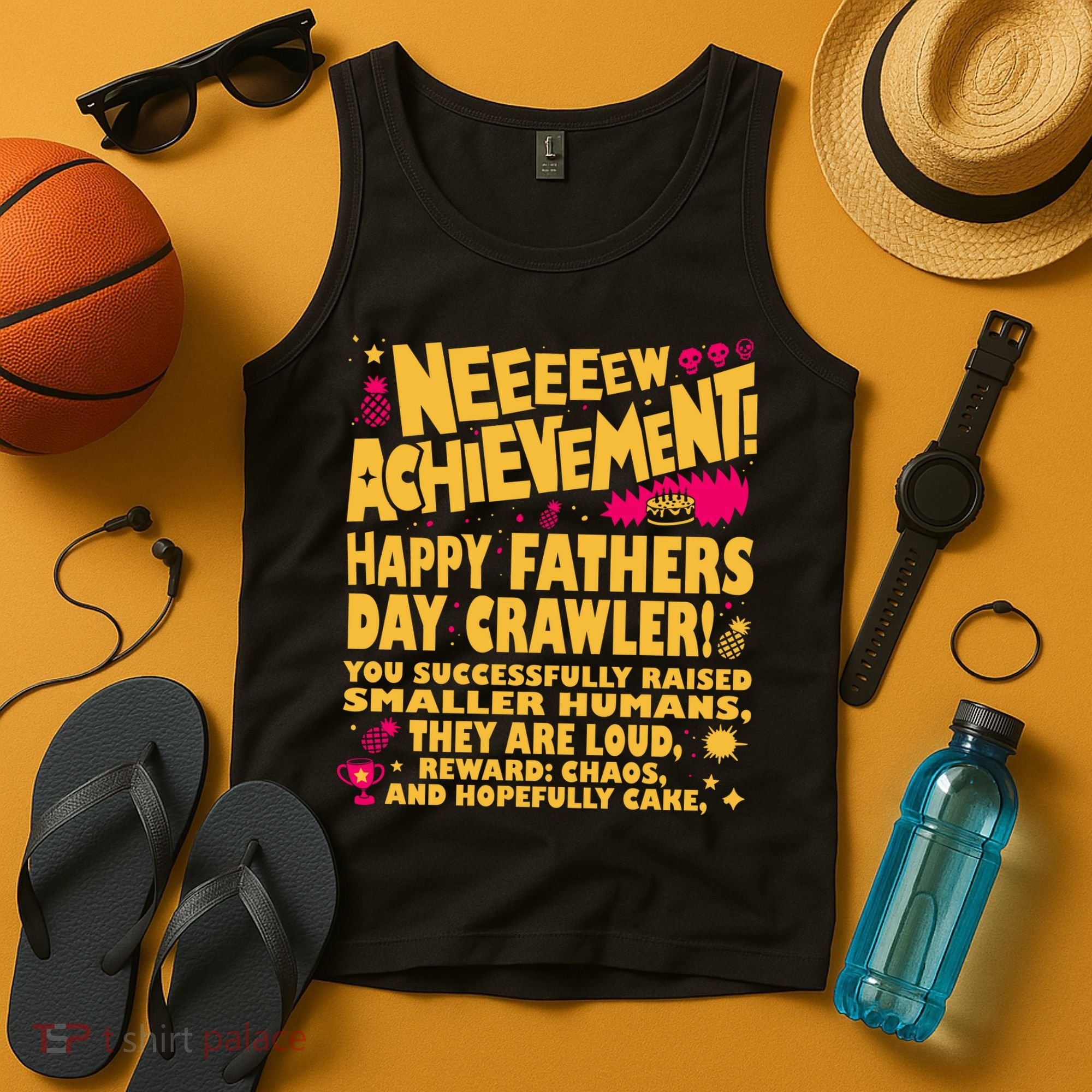 Fathers Day Gamer Dad Achievement Funny Lit RPG Gift Tank Top