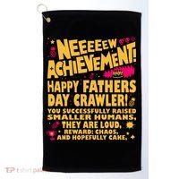 Fathers Day Gamer Dad Achievement Funny Lit RPG Gift Golf Towel thumb 0