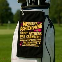 Fathers Day Gamer Dad Achievement Funny Lit RPG Gift Golf Towel thumb 2