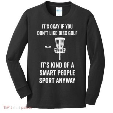Funny Disc Golf Kids Long Sleeve Shirt