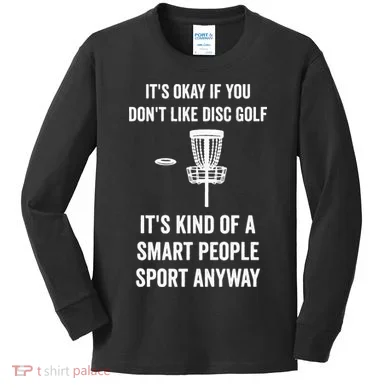 Funny Disc Golf Kids Long Sleeve Shirt