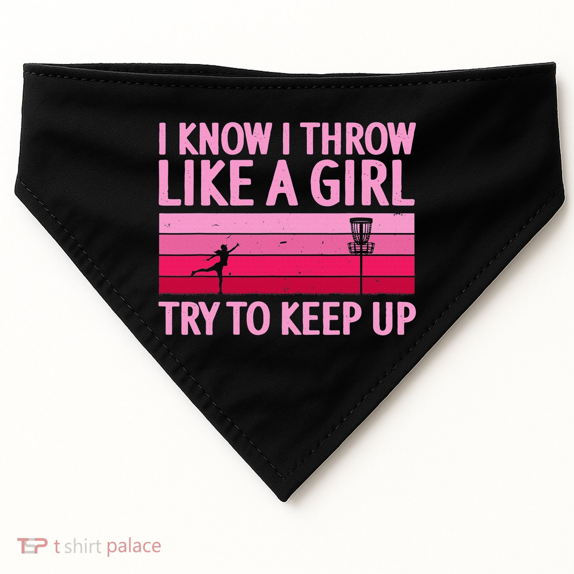 Funny Disc Golf Art For  Disc Golf Player USA-Made Doggie Bandana
