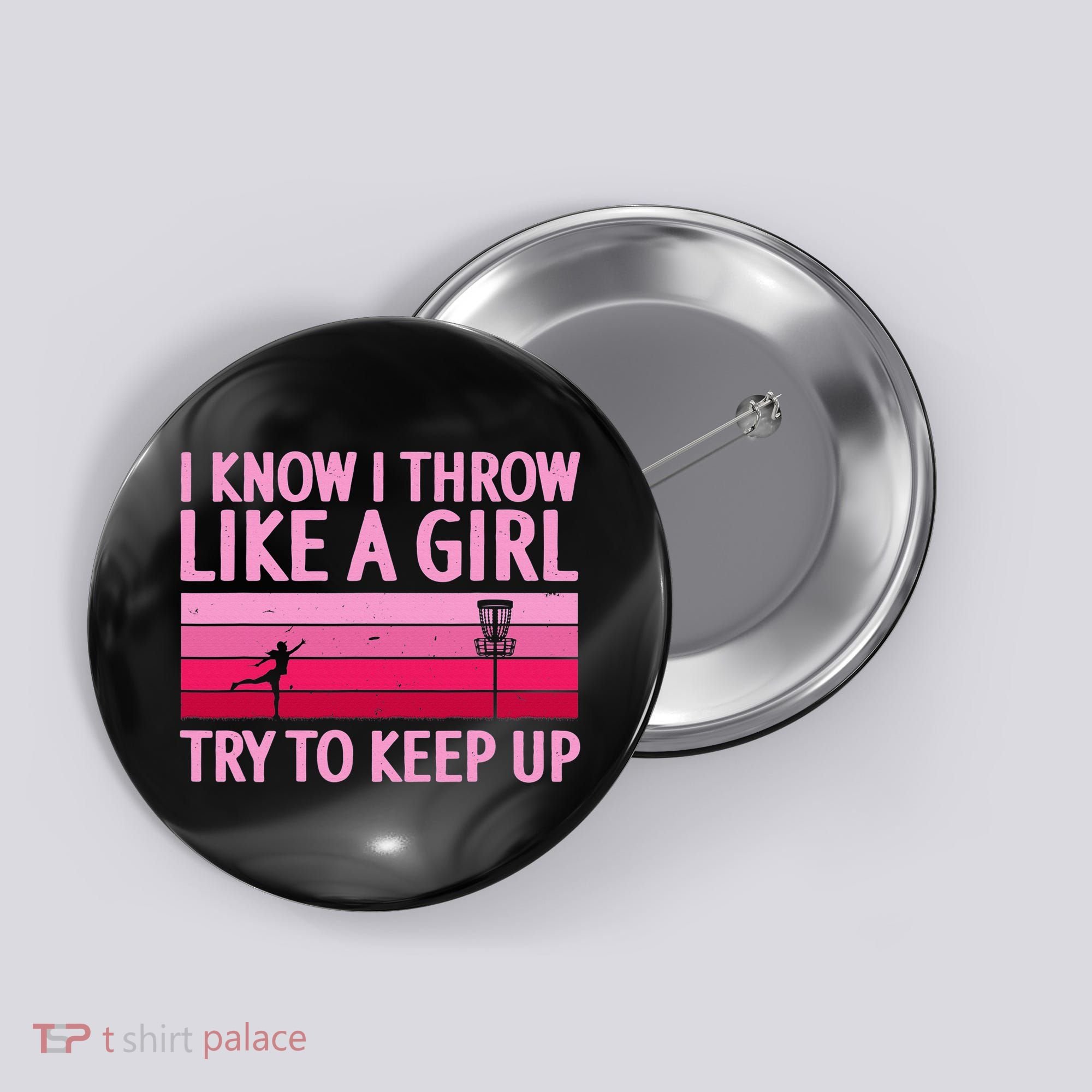 Funny Disc Golf Art For  Disc Golf Player Button