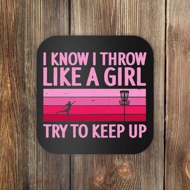 Funny Disc Golf Art For  Disc Golf Player Coaster