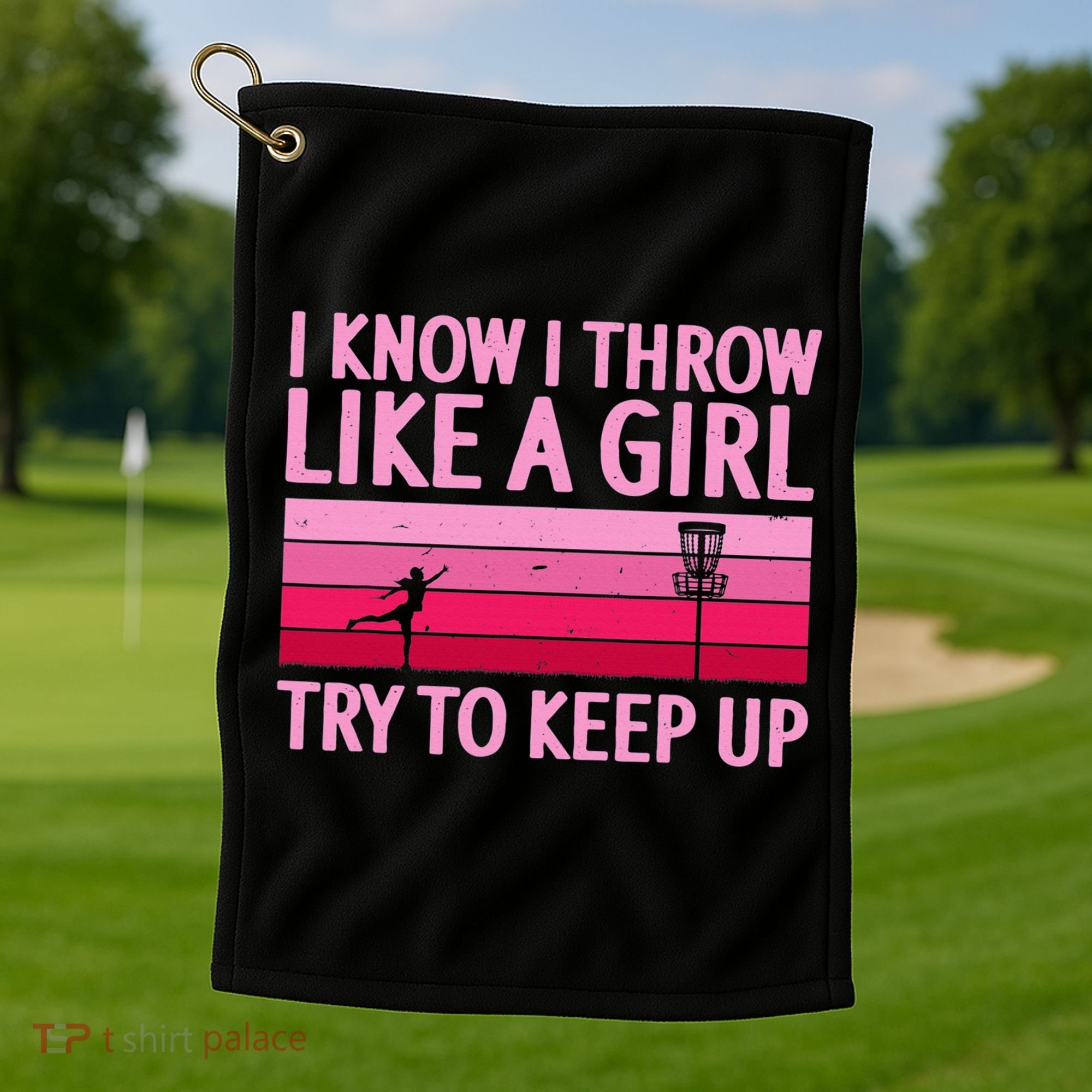 Funny Disc Golf Art For  Disc Golf Player Golf Towel