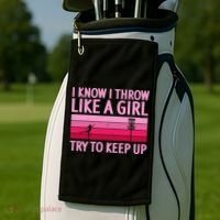 Funny Disc Golf Art For  Disc Golf Player Golf Towel thumb 2