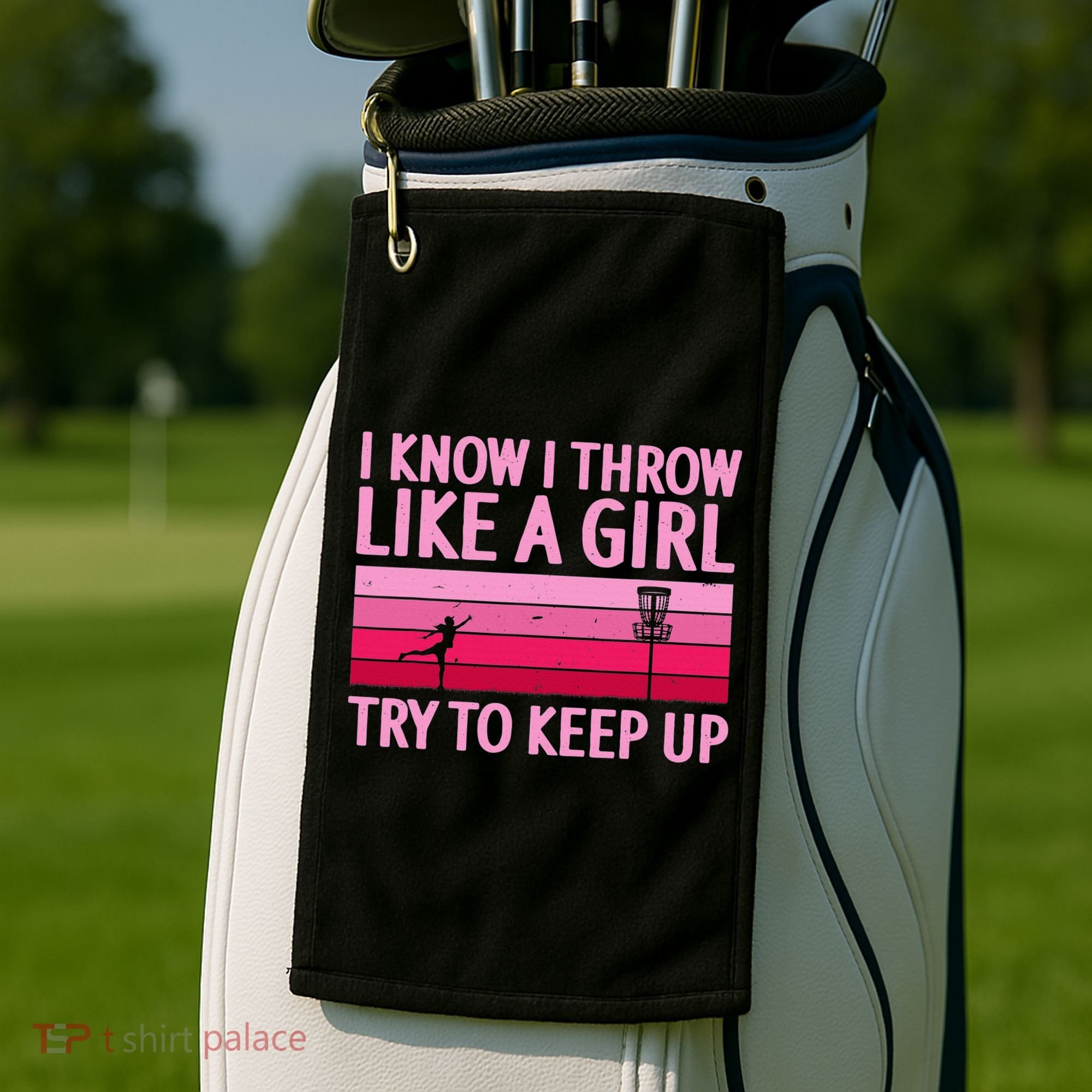 Funny Disc Golf Art For  Disc Golf Player Golf Towel