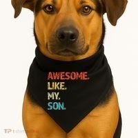 Fathers Day Gift Funny Dad USA-Made Doggie Bandana thumb 1