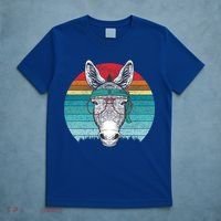 Funny Donkey Gift Vintage Donkey With Glasses Retro Sunset Funny Gift T-Shirt thumb 5
