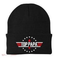 Fathers Day Gift Papa Gift From Grandkids Son Daughter Beanie thumb 0
