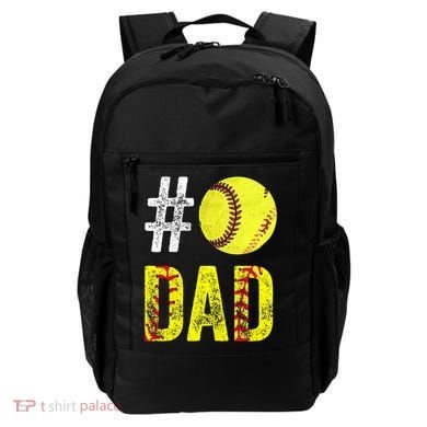 Fathers Day Gift Number One Softball Dad Cute Gift Backpack