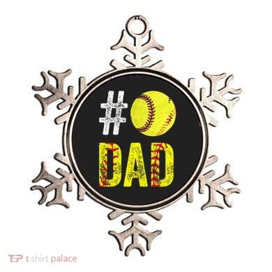 Fathers Day Gift Number One Softball Dad Cute Gift Ornament