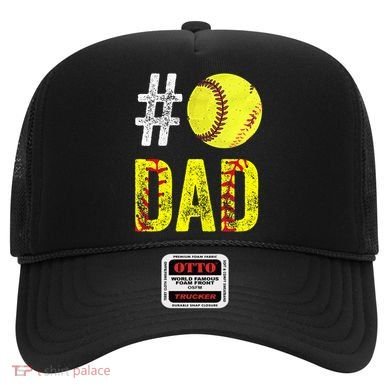 Fathers Day Gift Number One Softball Dad Cute Gift Hat