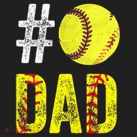 Fathers Day Gift Number One Softball Dad Cute Gift Hat thumb 2