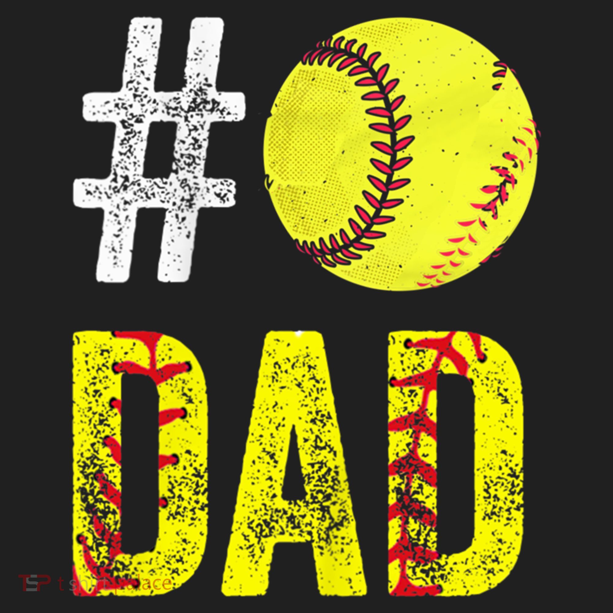 Fathers Day Gift Number One Softball Dad Cute Gift Hat