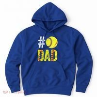 Fathers Day Gift Number One Softball Dad Cute Gift Hoodie thumb 0