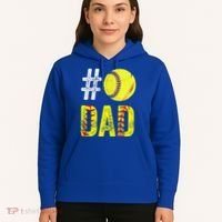 Fathers Day Gift Number One Softball Dad Cute Gift Hoodie thumb 5