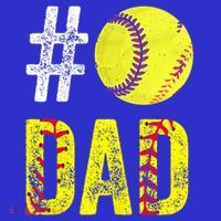 Fathers Day Gift Number One Softball Dad Cute Gift Hoodie thumb 7