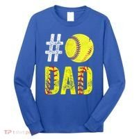 Fathers Day Gift Number One Softball Dad Cute Gift Long Sleeve Shirt thumb 0