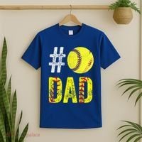 Fathers Day Gift Number One Softball Dad Cute Gift T-Shirt thumb 2