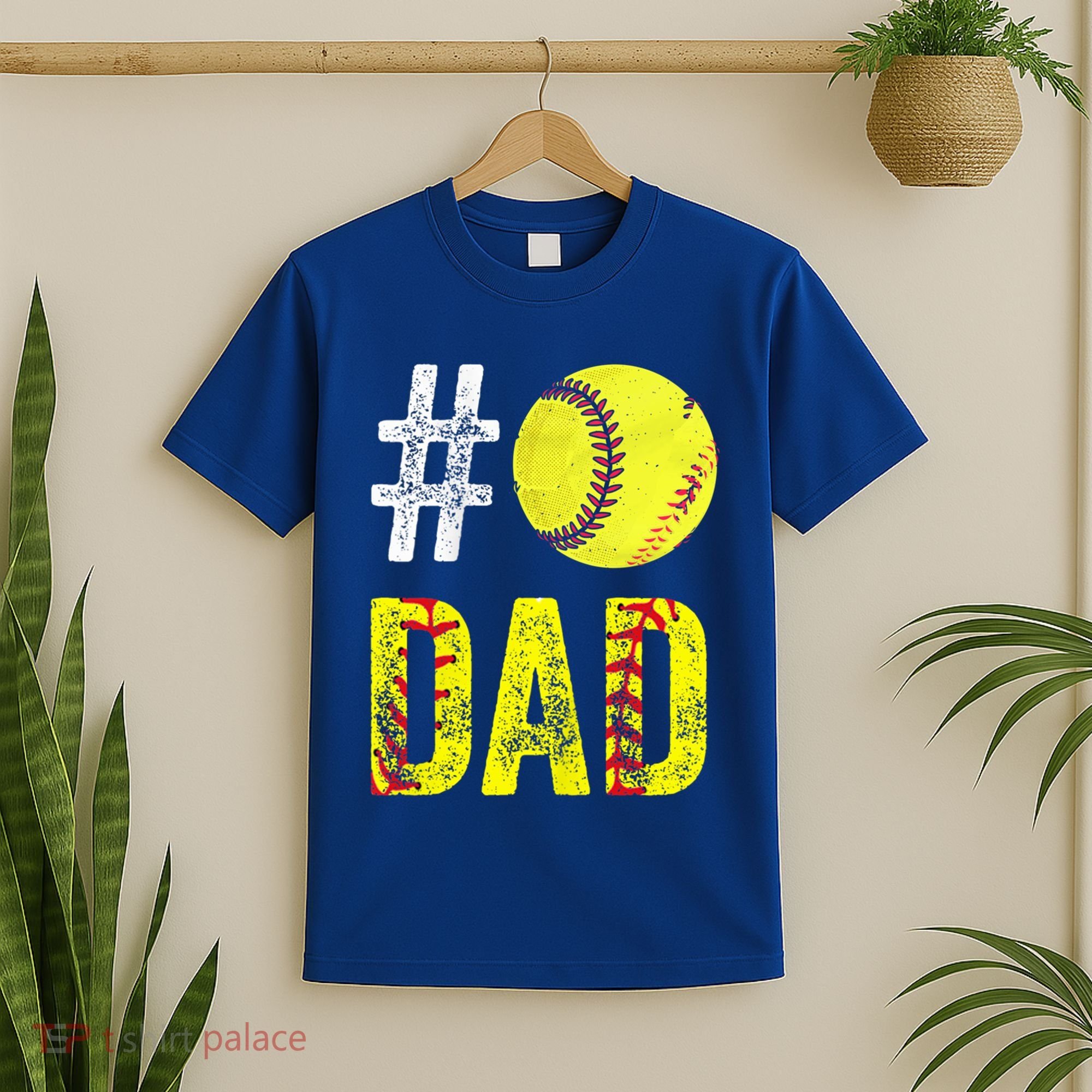 Fathers Day Gift Number One Softball Dad Cute Gift T-Shirt